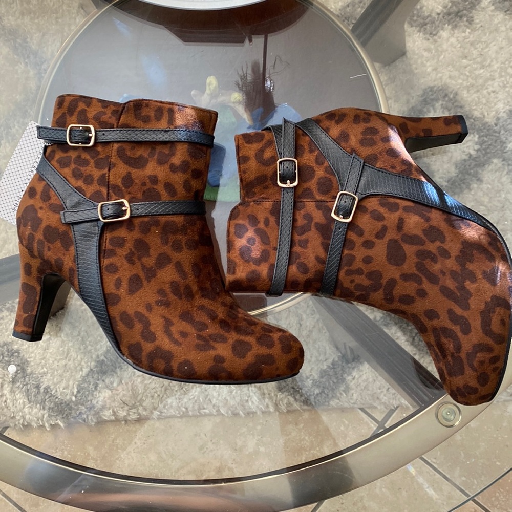 Leopard Print Booties